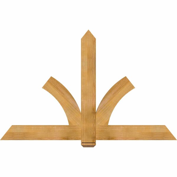 Ekena Millwork Redmond Rough Sawn Timber Gable Bracket, Western Red Cedar, 72"W x 45"H x 2"D x 6"F, 15/12 Pitch GBW072X45X0206RED00RWR - main
